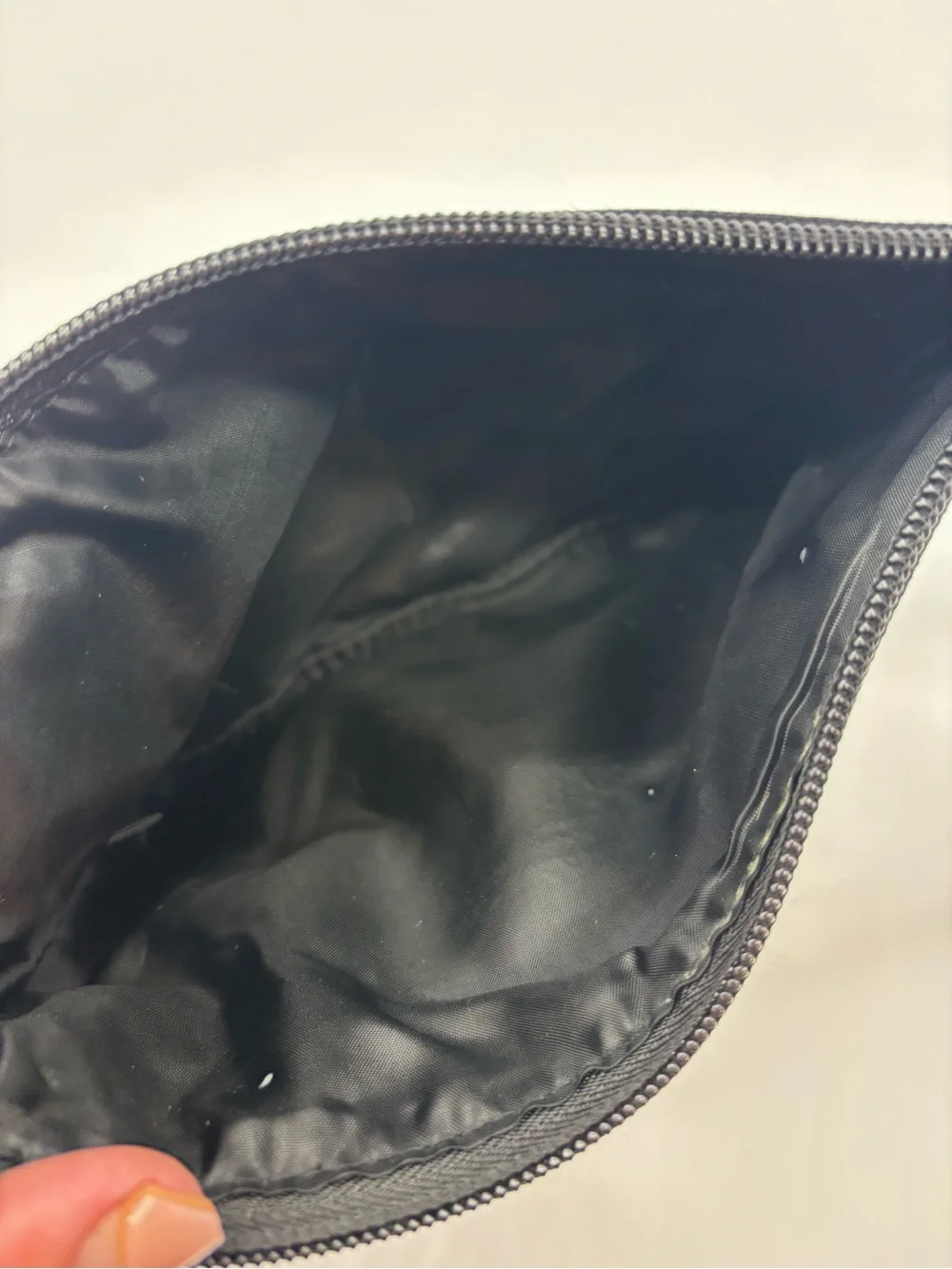 Victoria's Secret Black Wristlet with Silver Sequin Logo